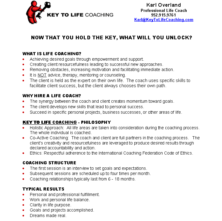 Karl Overland / Key To Life Coaching